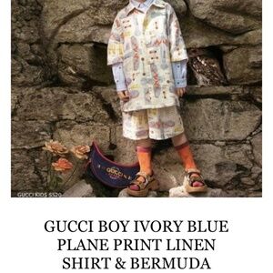 Gucci Boys Linen Shirt & Bermuda Shorts